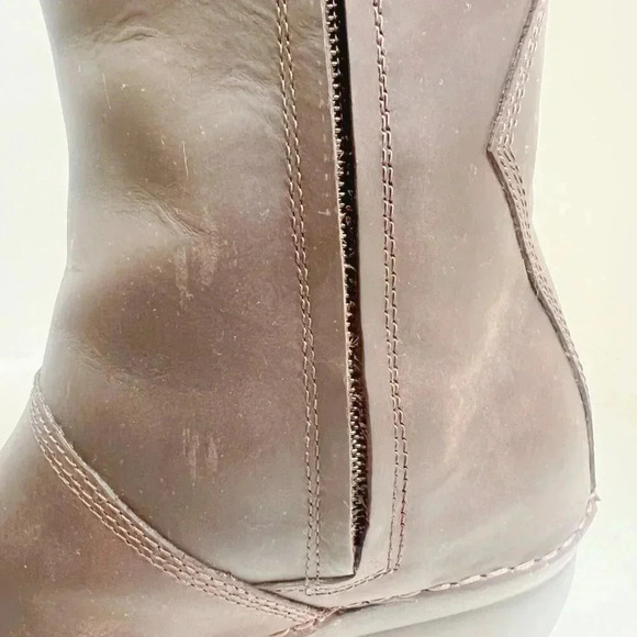 Merrell Emma Brown Leather Mid Calf Boots in Brunette Women's Size 7 - Picture 10 of 11